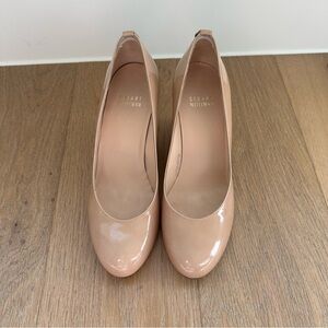 Stuart Weitzman patent wedge heel